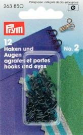 Haken und Fassungen aus Messing Nr. 2, mittelschwarz 12 Stk Haken und Fassungen aus Messing Nr. 2, mittelschwarz 12 Stk