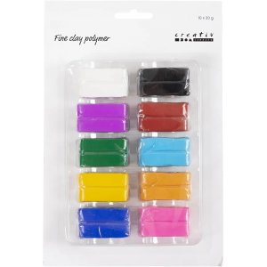 Feines Tonpolymer, bunt, 10x20 g Feines Tonpolymer, bunt, 10x20 g
