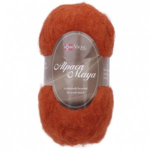 Wikingergarn Alpaka Maya 50g - Orange (751) Wikingergarn Alpaka Maya 50g - Orange (751)