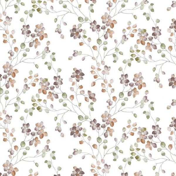 Blatttextil-Wachstuch grn/cognac