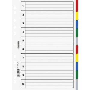 Register für Ringordner - A4-Kunststoff - 10 Register Register für Ringordner - A4-Kunststoff - 10 Register