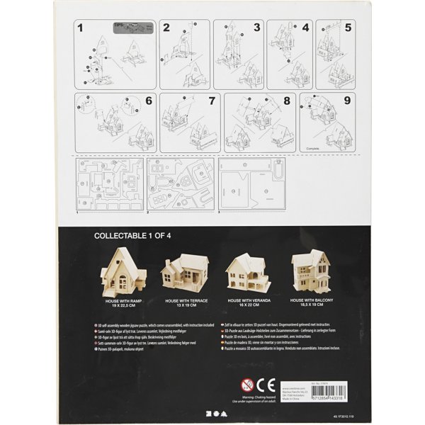 3D-Konstruktionsfigur - Haus mit Rampe