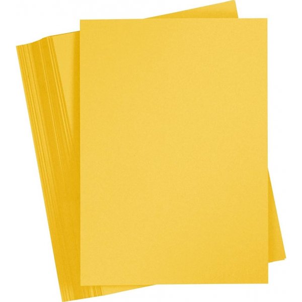 Farbiger Karton - Sonnengelb - A4 - 180 g - 100 Blatt