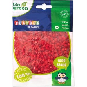 Röhrenperlen Go Green 1000 Stück Rot Röhrenperlen Go Green 1000 Stück Rot