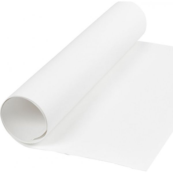 Lederpapier - wei - einfarbig - 1 m