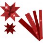 Sternstreifen - Rot - Glitzer, Lack - 6,5+11,5 cm - 40 Streifen