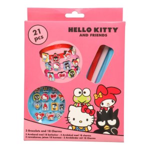 Hello Kitty Armbandset - 3 Armbänder mit 18 Anhängern Hello Kitty Armbandset - 3 Armbänder mit 18 Anhängern