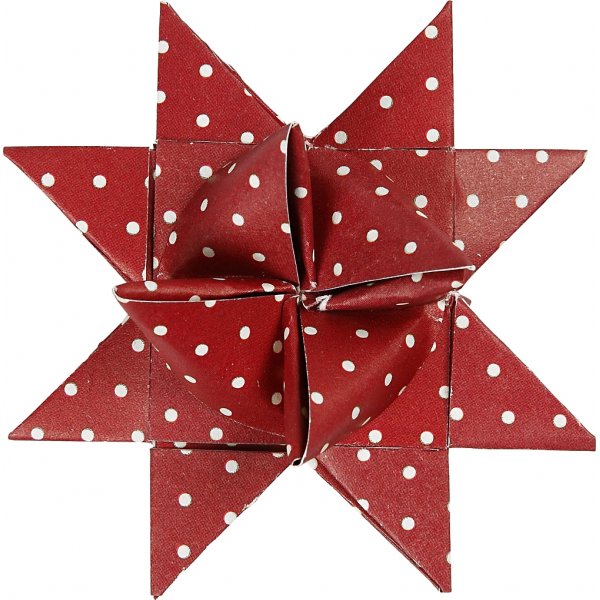 Sternstreifen - rot - wei - 6,5+11,5 cm - 60 Streifen