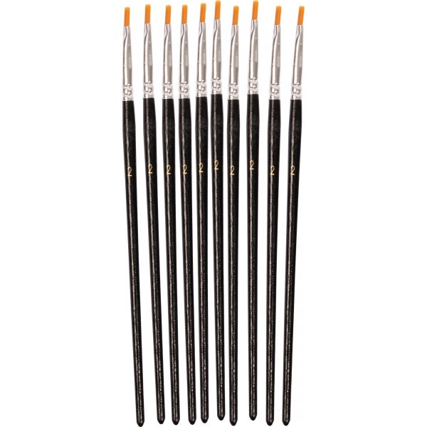 Synthetikpinsel flach Nr. 2 - 10 Stk
