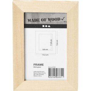 Holzrahmen mit Glas - 10,5 x 15,6 cm Holzrahmen mit Glas - 10,5 x 15,6 cm