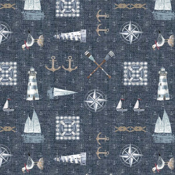 Fregattenvorhangstoff 10 Marineblau