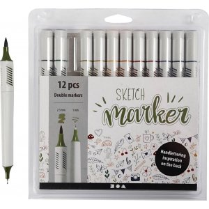 Skizzenmarker - matte Farben - 12 Stk Skizzenmarker - matte Farben - 12 Stk