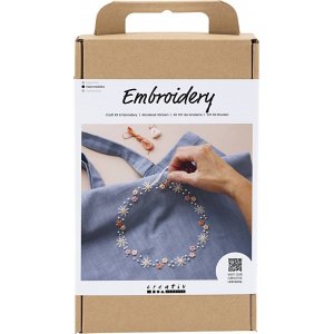 DIY Kit Stickerei - taubenblau - Textiltasche DIY Kit Stickerei - taubenblau - Textiltasche