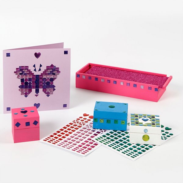 Aufkleber fr Mosaik - gemischte Farben - 10 Blatt