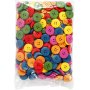 Holzknpfe - 12-20 mm - verschiedene Farben - 360 Stk