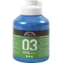 Schulfarbe Acryl - Metallic - Blau - Metallic - 500 ml