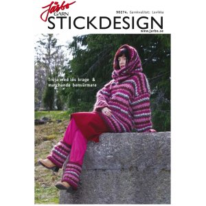 Strickmuster - Pullover mit lockerem Polo und passenden Beinstulpen Strickmuster - Pullover mit lockerem Polo und passenden Beinstulpen