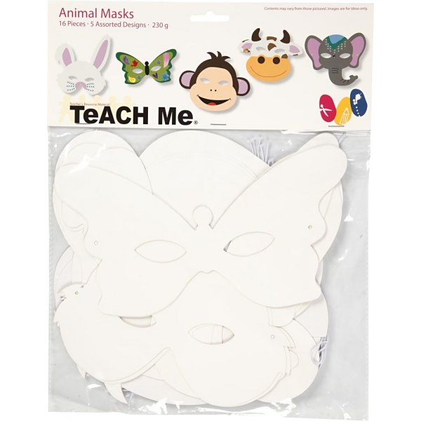 TeaCH Me - Pappfiguren - Tiermasken - 16 Stk