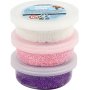 Foam Clay - Rosa - Lila - Wei - Glitzer, Metallic - 3 x 14 g