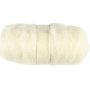 Kardierte Wolle - wei - 100 g