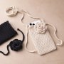 Mini DIY Kit Hkeln, Tasche mit Rose