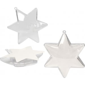 Deko-Stern - transparent - 5 Stk Deko-Stern - transparent - 5 Stk