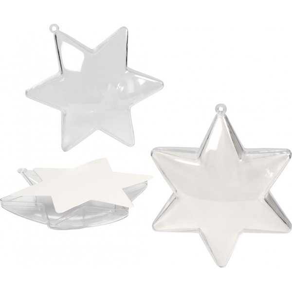 Deko-Stern - transparent - 5 Stk