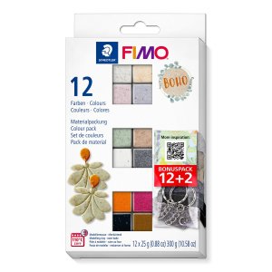 FIMO Effect Modelliermasse Boho-Farben Set - 12 x 25 g