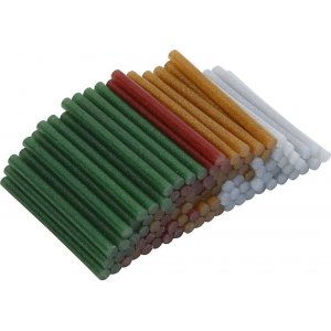 Klebestifte für Mini-Klebepistole - Gold - Grün - Rot - Silber - Glitzer - L10 cm - 100 Stk Klebestifte für Mini-Klebepistole - Gold - Grün - Rot - Silber - Glitzer - L10 cm - 100 Stk