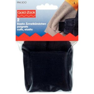 Elastische Ärmelbündchen schwarz 2 Stk Elastische Ärmelbündchen schwarz 2 Stk