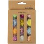 Glitzerknete, gemischte Farben, 12x5 ml