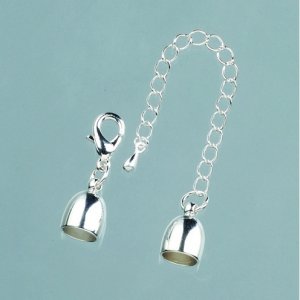 Endteil ø 8 mm - 15er-Pack - silberfarben mit Kette Endteil ø 8 mm - 15er-Pack - silberfarben mit Kette
