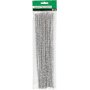 Pfeifenreiniger - 6 mm - Silber - Glitzer - 24 Stk