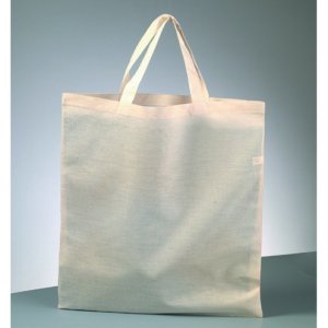 Tragetasche Baumwolle 38 x 42 cm - naturfarbener kurzer Henkel Tragetasche Baumwolle 38 x 42 cm - naturfarbener kurzer Henkel