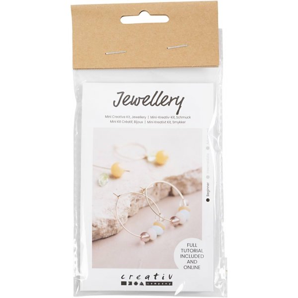 Mini-DIY-Schmuckset - Kreolen mit Perlen