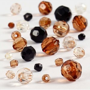Harmony facettierte Kunststoffperlen - gemischt - golden - 50 g Harmony facettierte Kunststoffperlen - gemischt - golden - 50 g