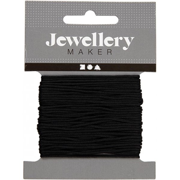 Krawattenschnur - schwarz - 10 m