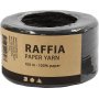 Raffia-Papiergarn - Schwarz - 100 m