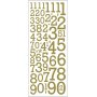 Glitzeraufkleber - Gold - Zahlen - 2 Bgen
