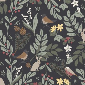 Forest Textilwachstuch graphit/multi Forest Textilwachstuch graphit/multi