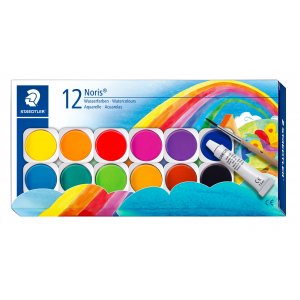 Farbkasten Noris Club mit Pinsel - 12 Farben Farbkasten Noris Club mit Pinsel - 12 Farben