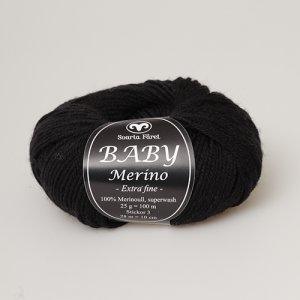Black Sheep Baby Merino Garn 25g - Schwarz (01) Black Sheep Baby Merino Garn 25g - Schwarz (01)