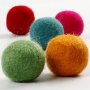 Wollperlen - krftige Farben - 64 Stk