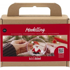 Mini-Bausatz zum Modellieren - rot/weiß - Weihnachtsmann Mini-Bausatz zum Modellieren - rot/weiß - Weihnachtsmann