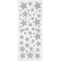 Glitzeraufkleber - Silber - Sterne - 2 Bgen