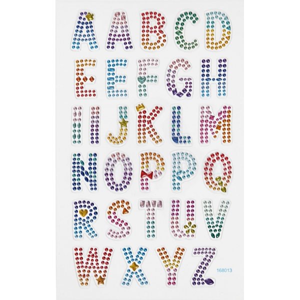Diamantaufkleber - das Alphabet