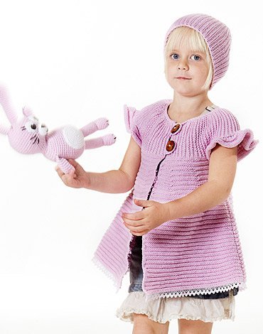 Strickmuster - Gestrickter Mantel/Umhang und Mtze