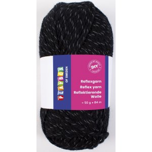 Reflektierendes Garn 50 g schwarz Reflektierendes Garn 50 g schwarz