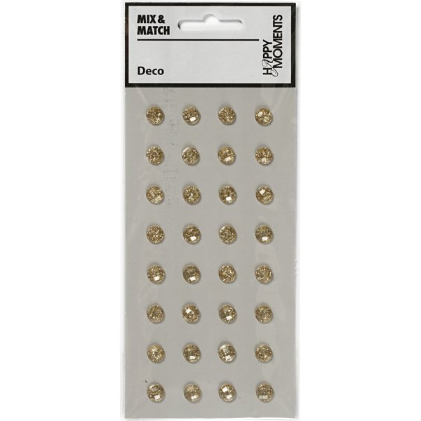 Strasssteine - Gold - 8 mm - 32 Stk