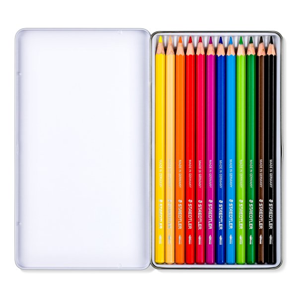 Staedtler 146 10C Aquarellstifte, 12 Farben - Metalletui Staedtler 146 10C Aquarellstifte, 12 Farben - Metalletui